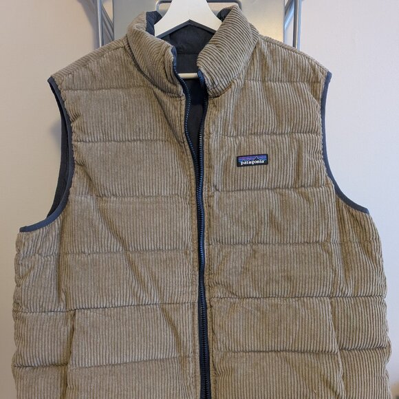 Patagonia Reversible Cotton Down Vest Men's L / Women's XL - Picture 1 of 5